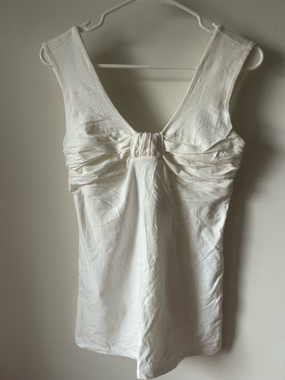 Express White Ruched Bust Tank Top-NWT